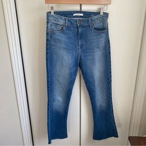 Fidelity Juniper Crop Flare Blue Women's Denim Jeans 27